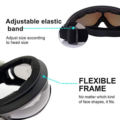 LJDJ Ski Goggles, Pack of 4 - Snowboard Motorcycle Goggles Tactical Combat Military Glasses