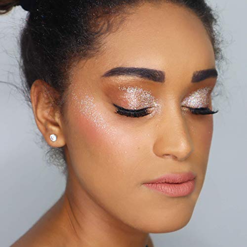Iridescent White Glitter Spray - 30g Loose, Face, Hair, Eye & Body Glitter for Women - Rave & Festival Accessory - Cosmeti...