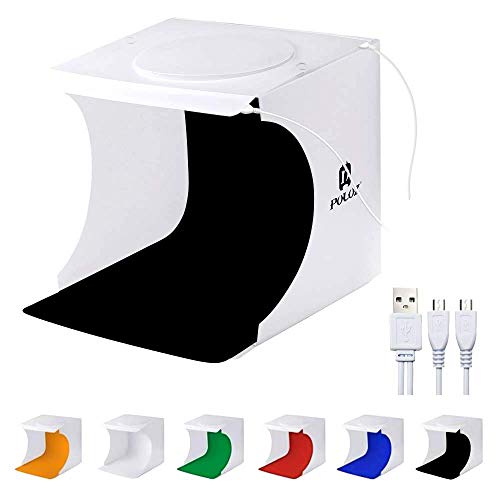 Mini Photo Studio Super Bright Photography Light Box Lightbox Portable Shooting Light Tent with 6 Colors Photography Backd...