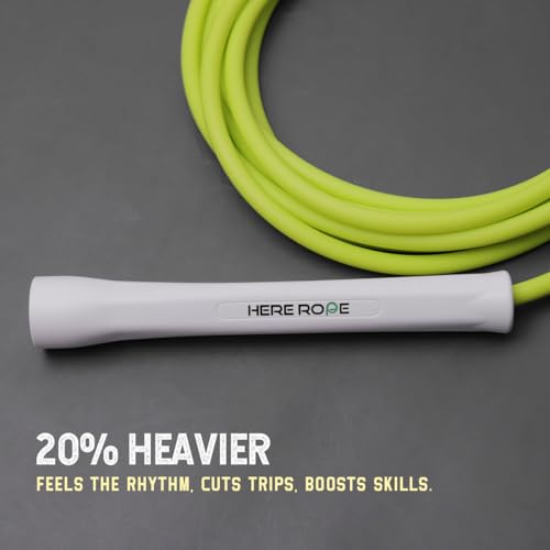 6mm Adjustable Boxing Jump Rope With Inner String Cord, Unbreakable Handles, Hererope Durable Non-Kinking PVC Jump Ropes f...