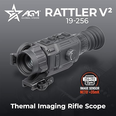 AGM Global Vision Rattler V2 Thermal Imaging Scope for Hunting, High Resolution with High Sensitivity Thermal Optics, Wate...