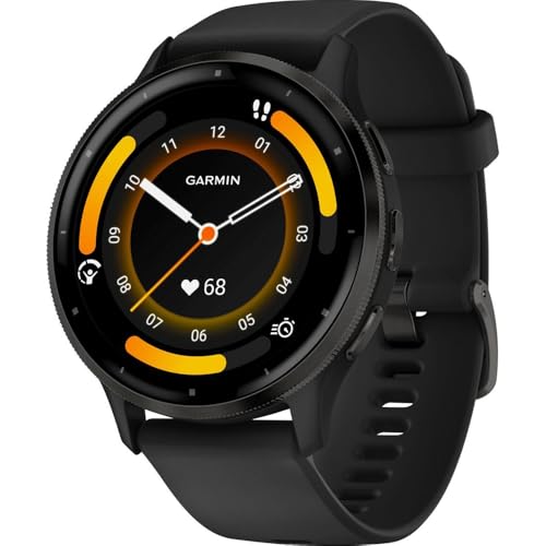 Garmin Venu 3 Health and Fitness GPS Smartwatch Slate Bezel/Black Band (45mm) - (Renewed)