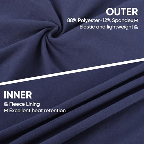 Bodvera Thermal Underwear for Men Long Johns with Fleece Lined Base Layer Set for Cold Weather(Top and Bottom)