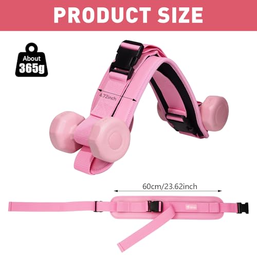 Exercise Hip Thrust Belt - Dumbbell Hip Thrust Belt - Premium Leather Thickened & Widen, Comfortable for Dumbbells, Kettle...