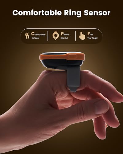 Vibeat Wearable Pulse Oximeter - WearO2 Bluetooth Oxygen Meter for Continuous Blood Oxygen and Heart Rate Tracking, Finger...