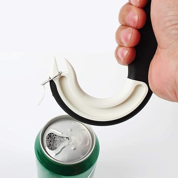 Small Hands Jar Opener, Seniors Easy to open Ergonomic Can Ring-Pull Helper J Shape Ring Pull Can Opener Ring Hook Pulling Jar Manual Ring-Jar for Weak Hands