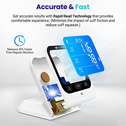 Etekcity Bluetooth Blood Pressure Monitor, FSA-HSA Eligible, Smart Upper Arm Automatic BP Machine with App, Wide Cuff 8....