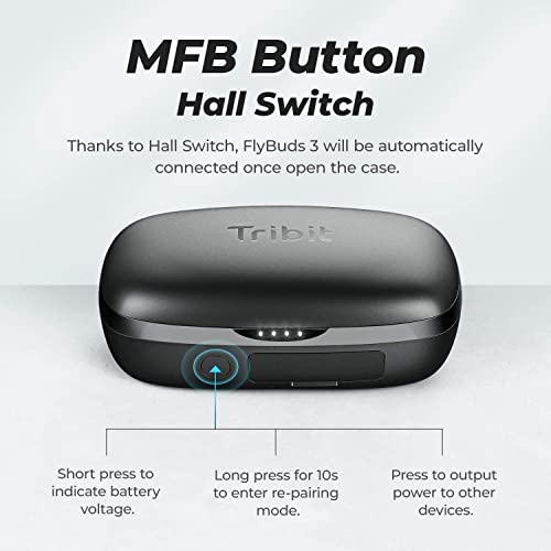 Tribit Wireless Earbuds, 110H Playtime Bluetooth 5.3 IPX8 Waterproof Touch Control True Wireless Bluetooth Earbuds with Mi...