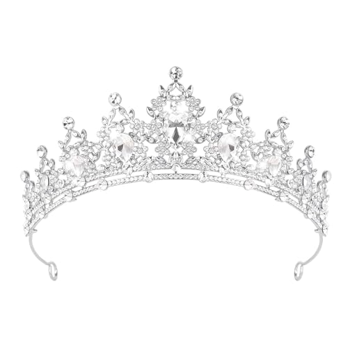 Tiara for Women, Crown and Tiara for Girl Princess, Bride Wedding Happy Birthday Halloween Cosplay Hair Accessories Decora...