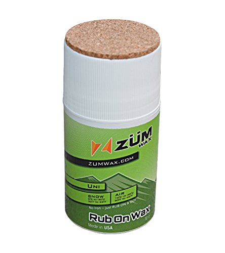 ZUMWax Rub-On Ski/Snowboard/Nordic/Cross-Country Wax 70g, UNIVERSAL, Easy cork applicator, long-lasting performance, secre...