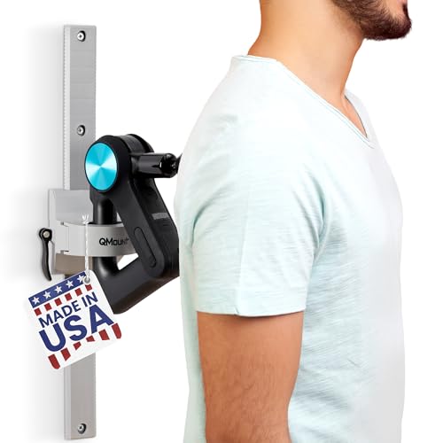 QMount Massage Gun Holder & Wall Mount - Hands-Free for Full Body Muscle Recovery - Fully Adjustable Massage Gun Wall Moun...