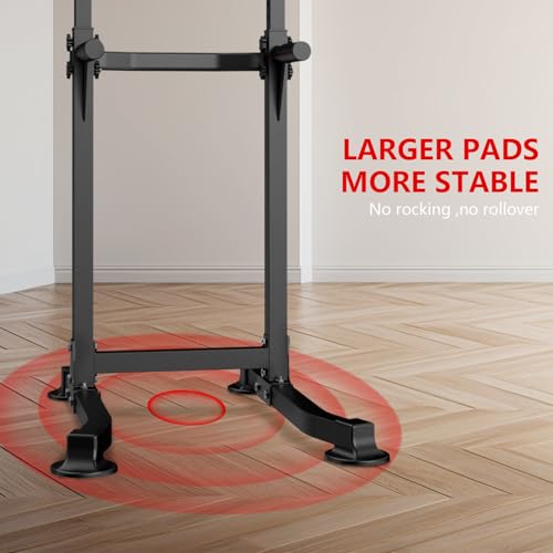 ZENOVA Pull Up Bar Dip Bar Squat Rack Workout Dip Station Height Adjustable Free Standing Chin Up Bar