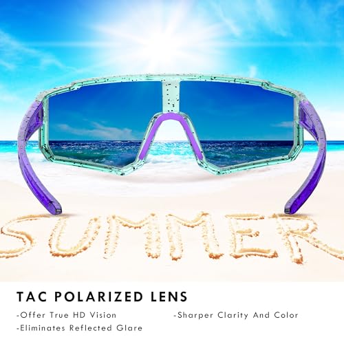 BOLLFO Polarized Sports Sunglasses,UV400 Protection Outdoor Glasses for Men Women Youth Baseball Cycling Running Driving Golf