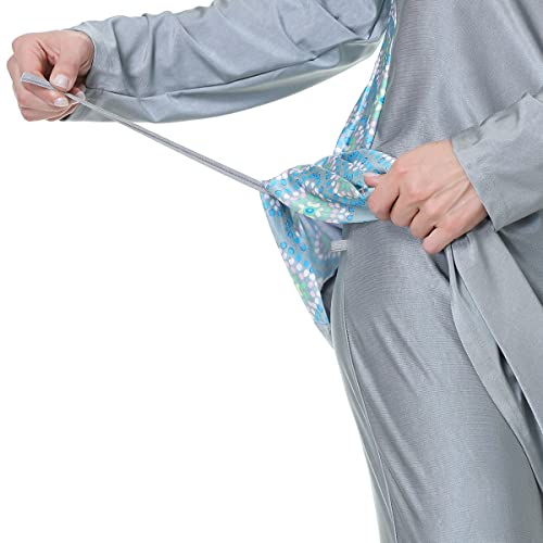 FYMNSI Women Modest Muslim Swimsuits Plus Size Full Body Islamic Burkini Hijab 3 Piece Long Sleeve Rash Guard Skirt Swimwear