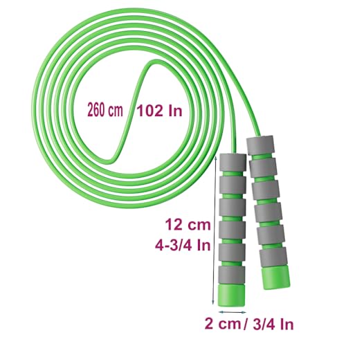 Adjustable Soft Jump Rope for Kids – Anti-Tangle PVC Rope with Non-Slip Foam Handles, Lightweight & Portable Skipping Rope...
