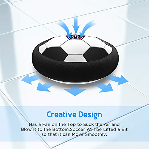 Toyk Boy Toys - LED Hover Soccer Ball - Air Power Training Ball Playing Football Indoor Outdoor Game - Birthday Gifts for ...