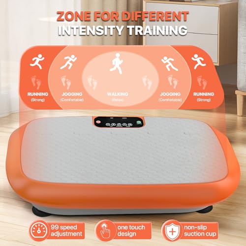 Vibration Plate Exercise Machine for Weight Loss Fitness Equipment, Vibration Plate Platform for Home Fitness,Lymphatic Dr...