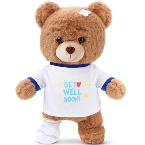 Deekin Get Well Soon Gifts for Kids Injured Recovery Bear Stuffed Animal Gifts Bear for Kids Adult with Broken Arm After S...