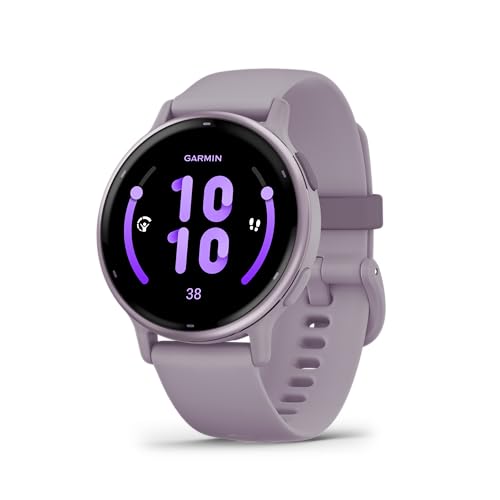 Garmin Vivoactive 5 Fitness Tracker Smart Watch for Men & Women with Metallic Orchid Bezel w/Orchid Case and Silicone Band...
