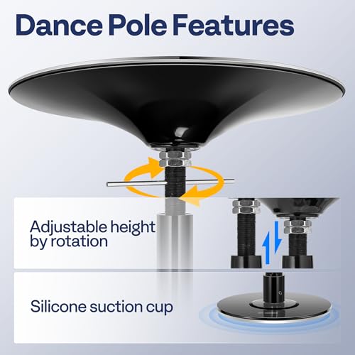 VIVOHOME Professional Spinning Dancing Pole, 45mm Portable Dance Pole for Home Fitness