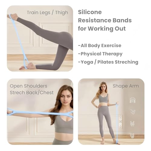Resistance Bands for Working Out 6 Pack Resistance Bands for Arms,Elastic Pilates Flexbands for Physical Therapy Yoga, Str...