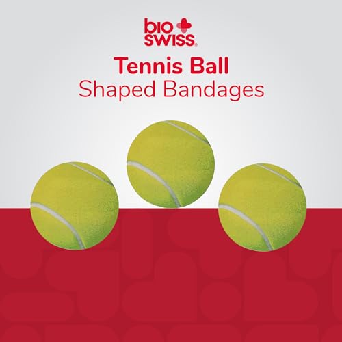 BioSwiss Bandages, Tennis Ball Shaped Self Adhesive Bandage Set, Latex Free, Sterile Wound Care, 50 Count