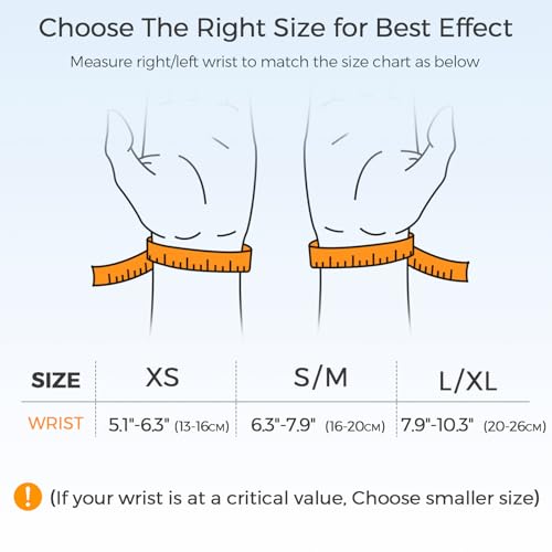 FREETOO Carpal Tunnel Wrist Brace Night Support Fit Right Hand for Work, Pain Relief Wrist Splint for Tendonitis, Arthriti...