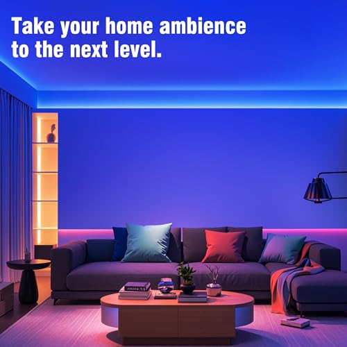 VOLIVO LED Strip Lights for Bedroom 200ft, Smart Bluetooth RGB Light Strips with App Control & Music Sync, Color Changing ...