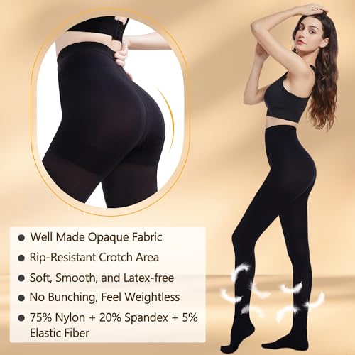 Myshear Medical Compression Pantyhose for Women Men, 15-20 mmHg Compression Tights, Closed Toe Graduated Compression Stock...