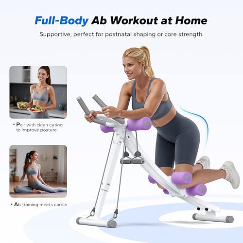 MERACH Ab Machine, Adjustable Ab Trainer Machine, Ab Workout Equipment for Home Gym, Ergonomic Arc Track for Better Abs, F...
