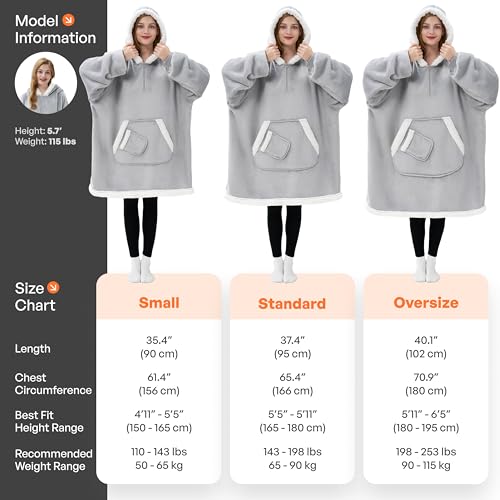 Giggling Getup Wearable Blanket Hoodie for Women and Men Gifts for Women Mom Wife Sherpa Fleece Hooded Blanket Sweatshirt ...