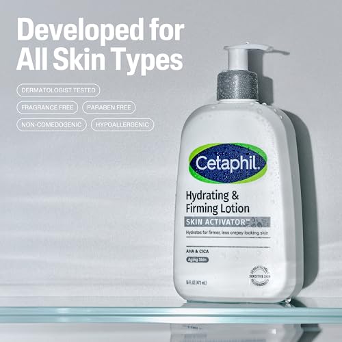 Cetaphil Skin Activator Hydrating & Firming Body Lotion 16oz, Mandelic Acid (AHA) and Centella Asiatica (CICA) Body Moistu...