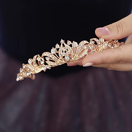 JWICOS Silver Wedding Tiara for Women Princess Crowns and Tiaras for Bride Rhinestone Birthday Crown Headband Crystal Cost...