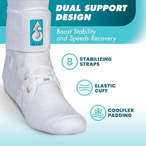 Med Spec ASO Ankle Stabilizer – Ankle Brace for Sprained Ankle and Peroneal Tendonitis, Orthopedic Ankle Support for Men, ...
