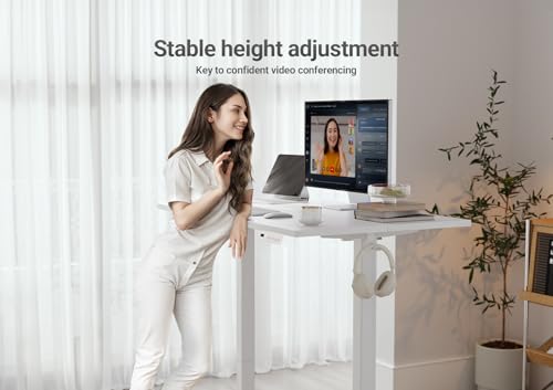 YDN Electric Standing Desk Adjustable Height, 40 x 24 Inches Stand up Desk with Cable Management, Home Office Desks with S...