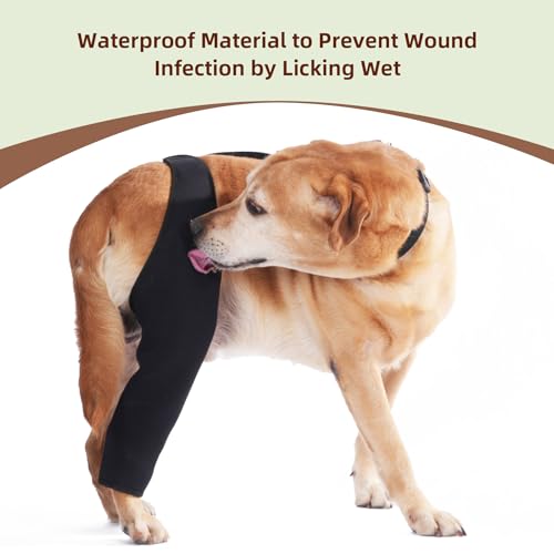 Dog Recovery Sleeve Back Leg Breathable Material,Dog Leg Sleeve to Stop Licking and Biting Firm and Secure, Adjustable Siz...