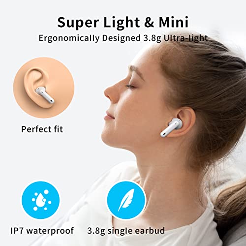 XIAOWTEK A40 Pro Wireless Earbuds, 50Hrs Playtime Bluetooth Earbuds Built in Noise Cancellation Mic with Charging Case, Bl...