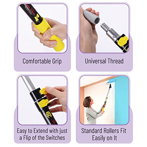 Bates- Extension Pole, 3 Ft Pole, Telescoping Pole, Paint Pole, Extendable Pole, Paint Roller Extension Pole, Painters Pol...