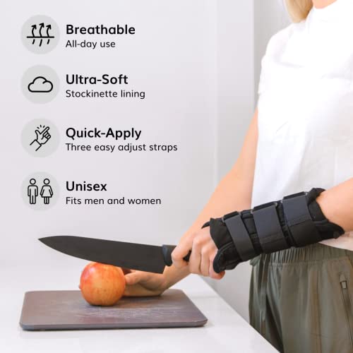 BraceAbility Volar Wrist Splint - Right or Left Hand Compression Support Brace for Carpal Tunnel Syndrome Relief, Fracture...