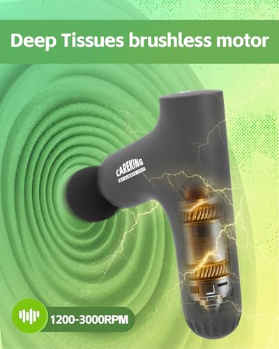 CAREKING WE ALWAYS CARE Convertible 3-in-1 Massage Gun Deep Tissue with Extended Handle, Back Pain Relief Percussion Muscl...