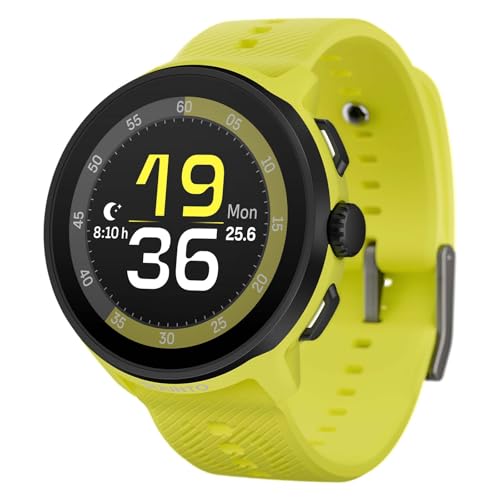 SUUNTO Run Running GPS Sports Watch with Silicone Strap, 1.32" AMOLED Touchscreen w/Crown Button, Wrist Heart-Rate & Sleep...