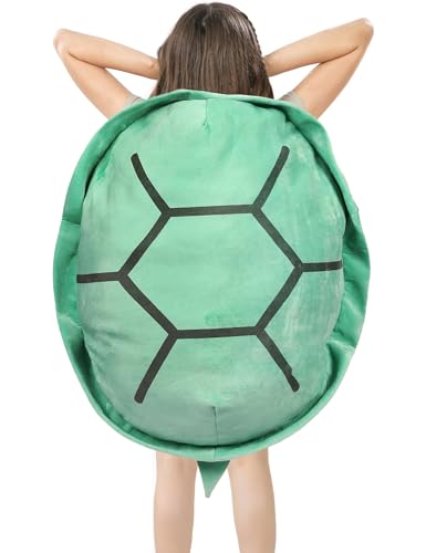 Rruonshully 31 Inch Wearable Turtle Shell Pillows Tortoise Shell Plush Turtle Stuffed Animal Dress Up Cushion Costume for ...