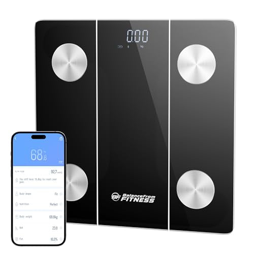 BalanceFrom Smart Scale for Body Weight Digital Bathroom Bluetooth BMI Body Fat Scale with 12 Body Composition Analyzer, T...