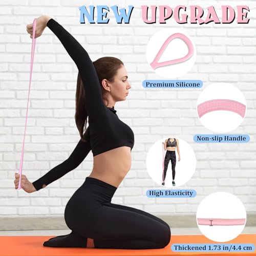3PCS Figure 8 Resistance Bands for Women Men, Figure 8 Fitness Resistance Band, Resistance Bands with Handles, Exercise Eq...
