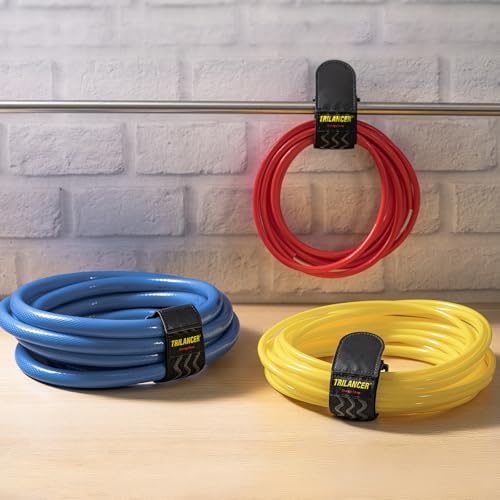 Trilancer Elastic Cinch Straps with Anti-Slip Strips, 12 "x 2"(8 Pack) Heavy Duty Multipurpose Hook and Loop Straps for Ex...