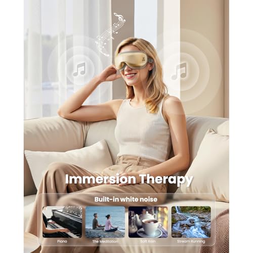 BOB AND BRAD Eye Massager with Heat and Cooling, EyeOasis 3 Eye Mask for Migraine Relief, Heated Face Massager for Dry Eye Strain Eye Relief, Temple Massagers for Stress Relief