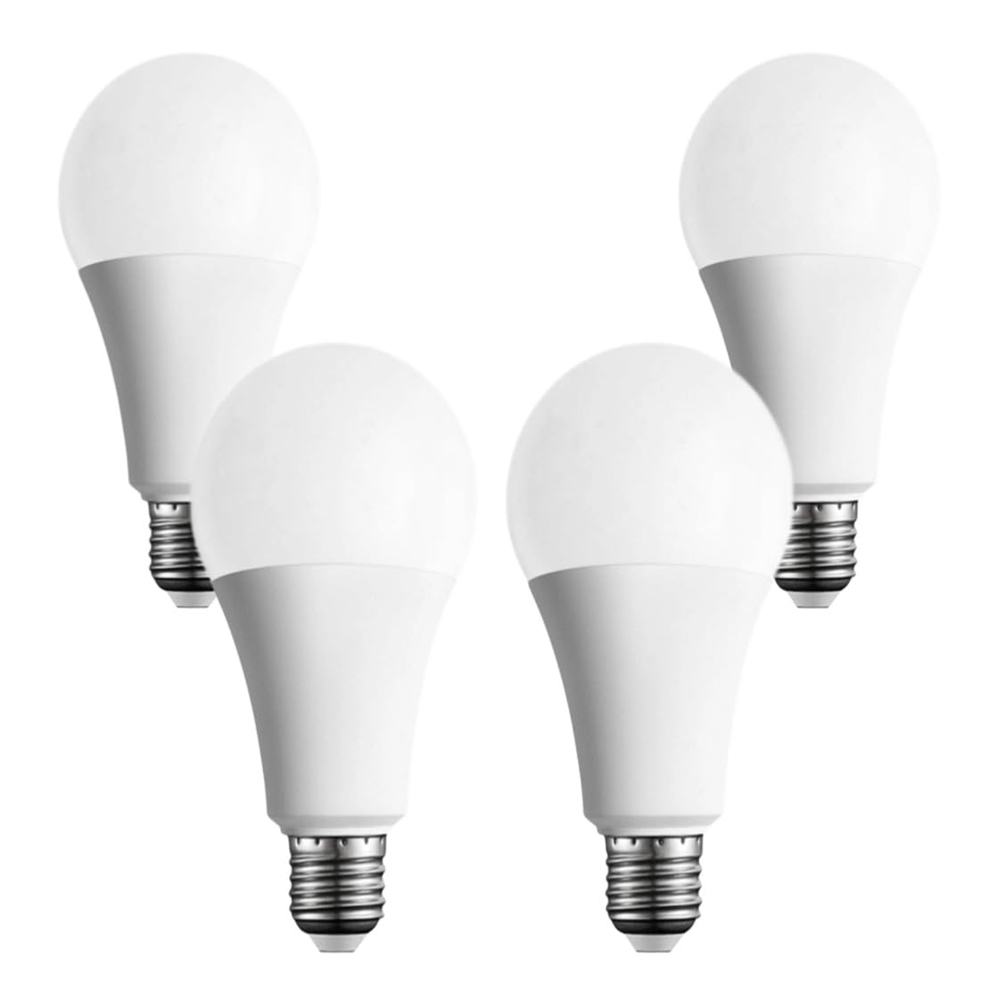 4 Pack 3-Way Light Bulbs A19  5/10/15W Equivalent To 50/100/150W  4000K Cool White (700-1400-2100 Lm)  E26 Base  Three Lighting Levels Perfect For Bedroom Living Room Study Room (Non-Dimmable)