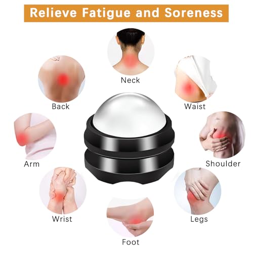 Acreditch Cold Massage Roller Ball - Deep Tissue, Stiffness, 6 Hours Cold Therapy Manual Massage Ball, Joint Pain, Stress ...