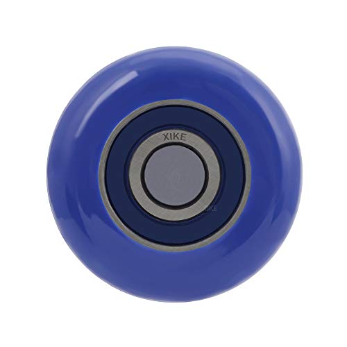 XiKe 10 Pack Blue 2" Nylon Garage Door Roller 4" Stem, Quiet/Durable and High Load, Use 6200-2RS Double Seals Precision Be...