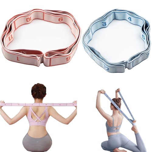 2PCS Stretch Strap for Dance Elastic Band for Gymnastics Stretching Strap Stretching Bands Multi-Loop Adjustable Exercise ...